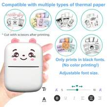 Printer,Portable Printer Sticker Maker,Mini Study Thermal Printer For Phone Photos Pattern Kids Gift,Suitable For Smartphone Portable Thermal Printer,Used For Notes,Diary DIY,Children's Gifts,Learning Graphics,Anatomy Maps,Photos,Student Sticker Printer Christmas Birthday And New Year Gifts