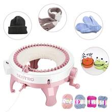 Hand Crank Knitting Machine With 48 Needles - DIY Crafting Made Simple - Pink - View 4