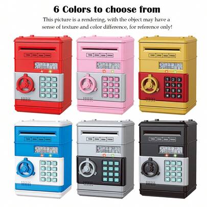 Electric Smart Money Saving Box, Large Capacity Coin Bank Toy, Multi Colors Available, Automatic Coin Rolling, Realistic Sound Effects, Gift For Boys & Girls, Accessories Randomly Selected, Batteries Not Included