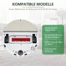 Wipes For Roborock Q5 Pro, Q5 Pro+, Q8 Max, Q8Max+, S5, S5 Max, S6, S6 Pure, S6 MaxV, Q7, Q7Max Robot Vacuum Cleaner, Soft, Washable And Reusable Replacement Mop