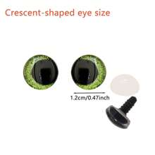 120/180pcs Sparkling Sequin Doll Eyes And Nose Set, Colorful 3D Embroidered Plastic Eyes With Washers, For Amigurumi Plush Toys, Dolls, Puppets, Bears DIY Crafts (Assorted Colors)