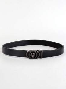 A Lightweight Luxury Black Tiger Alloy Belt With Diamond-Inlaid Blue Eyes For Men, Featuring A New Self-Locking Alloy Buckle. It Is Perfect For A Gothic Style Business Casual Look And Is A Multifunctional Accessory Suitable For Jeans. This Makes It An Ideal Gift For Dads, Relatives, And Boyfriends.