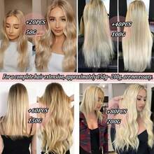 20PCS 50G Tape In Hair Extensions Human Hair 16-26Inch Remy Tape Ins Human Hair Extensions Highlight Color #12P613 Golden Brown Mix Bleach Blonde Fashion Extension, Seamless Silky Straight Skin Weft Double Sided Tapes Add Length For Woman Everyday Hairstyle Cosplay Daily Wedding Party Halloween Use - S12/613 - Xem 10
