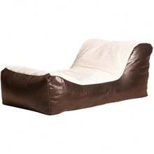 Bonkers Lounger Bean Bag With Beans Filling - Charcoal/ivory - View 1