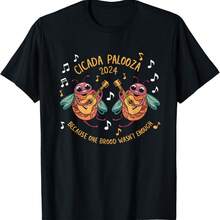 Camiseta del evento de verano "Cicada Palooza 2024 Brood XIII Brood XIX Duo" - Negro - Ver 1