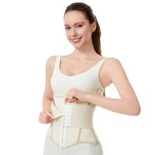 1pc Unisex High Waist Latch Slimming Belt, Double Pressure, Breathable, 7-Rib Support Waist Cincher Gym Accessories - Beige - View 6