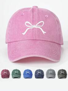 1 Stück bestickte Schleife verstellbare Sonnencap, lässiger Sonnenschutz Hut für Outdoor geeignet für Frühling, Herbst, Reisen, Strandurlaub, für Frauen, Y2K Stil Valentinstag