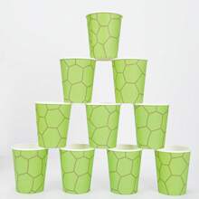 10 pièces/20 pièces/50 pièces Gobelets en papier verts tortue, thème de tortue pour boissons d'anniversaire, décorations de fête de tortue pour fournitures de fête d'anniversaire