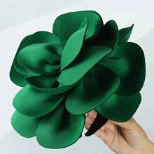 1pc Exaggerated Large Rose Flower Headpiece Fascinator Hat Women Wedding, Tea Party Hair Accessories, Kentucky Derby Bridal Hair Accessories, Luxury Headpieces Yellow Headband Halloween Rave Hair Accessories, Gifts