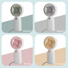 1pc Mini Portable Handheld Small Fan, 1 Speed, Lightweight Hand Fan Suitable For Office, Outdoor, Travel And Camping, Comes With Strap (Batteries Not Included)