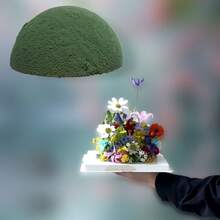 1/3/5pcs Semi-Sphere Floral Mud, Dried Flower Mud, Round Floral Mud Blocks, Green Floral Mud Balls, Artificial Flowers & Plants, DIY Floral Mud, Flower Arranging, Wedding Decor (9cm) - Green - View 8