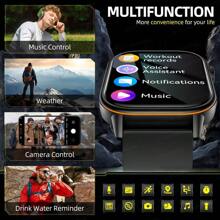 GUHUAVMI GPS Outdoor Sport Smartwatch For Men Women, Dual Frequency GPS Positioning, Wireless Calling/Dial, Info Push, 2.01inch Display, Fitness Tracker, Heart Rate, Sleep Monitoring Smartwatch, GPS Path Track, Compass, IP68 Waterproof, 420mAh Battery Watch Compatible With Android IOS