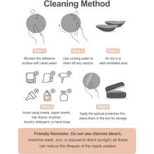 Cakes Nipple Cover No Show 1 2 4 Pairs Silicone Nipple Pasties For Women Reusable - A.奶油 - 查看 6