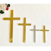 1pc Custom Acrylic Name And Cross Cake Charm, Acrylic Personalized BaptismTopper, Gold Baptism Cake Charm, Christening Cake Decor, Custom Name Charm,Personalized Name Cake Charm & Cross Custom Christening Cake Topper Baptism Decor Laser Cut Name Cake Plaque Mirror Acrylic, Available Sizes,Delicate Romance