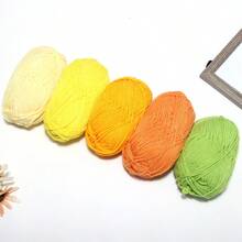EDCUEBE7 5 件/约 250 克多色手工钩针纱线套件，柔软舒适的针织纱线，多用途用于钩编钱包、衣服、地毯等，适合 DIY 情人节礼物、制作钱包、手提包等。（包装随机） - 彩色 - 查看 27