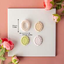 1 件简约椭圆形几何软粘土耳环模具，带波浪框架，吊坠造型 DIY 粘土工艺切割工具 - 白色 - 查看 4