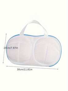 1pc/2pcs Mesh Bra Wash Bag, Thick Net Bra Laundry Bag, Washing Machine Delicates Bag With Handle And Zipper, For Women Lingerie & Underwear Accessories - Bra Cleaning Bag - View 3