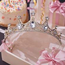 1 Peça Coroa de Rainha e Tiaras, Coroa de Princesa para Mulheres e Meninas, Tiara de Cristal para Noiva Princesa para Casamento e Festa