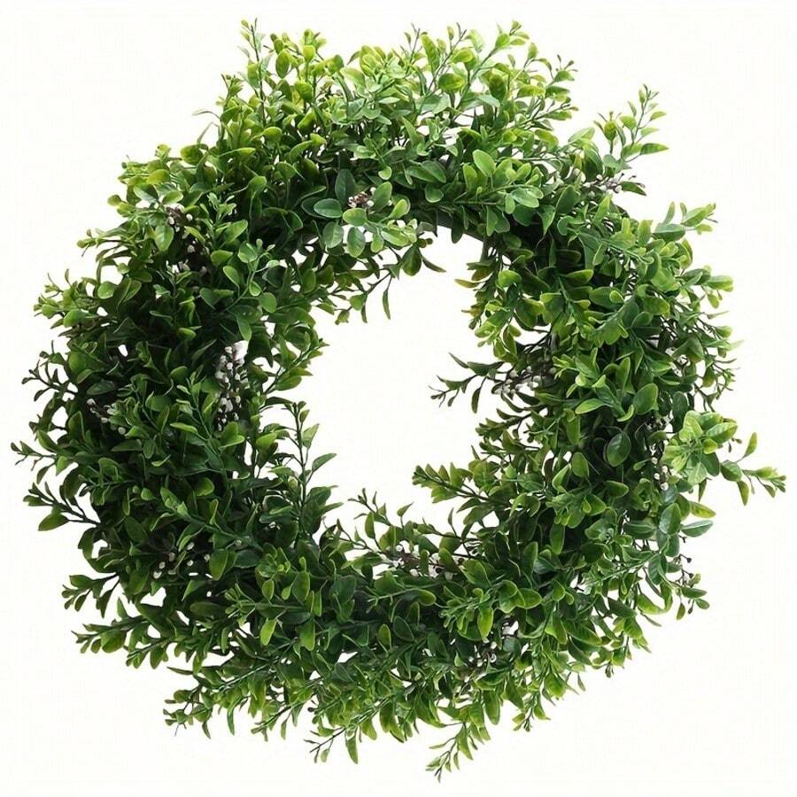 1 PC Front Door Wreath - màu xanh lá - Xem 1