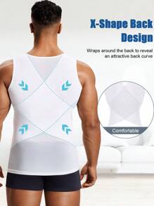 TAILONG Compression Shirt For Men Slimming Undershirt Body Shaper Tank Top For Gynomastica Sleeveless Shapewear Vest Men