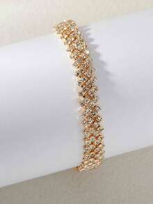 1 时尚个性化不对称水钻镶嵌脚链