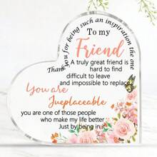 1pc,Friends Gifts For Women Friendship Bestie Plaque For Female Best Sister Gift Christmas Birthday Thank You Gift For Women Acrylic Friendship(Vintage Style)