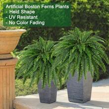 Large Artificial Boston Fern Plant, Realistic Faux Fern Decor For Indoor And Outdoor Use - Multicolor - View 7