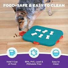 Outward Hound By Nina Ottosson Dog Smart Treat Puzzle Enrichment Toy, Level 1 Beginner, Orange - Dog Casino (Blue, Orange) - View 5