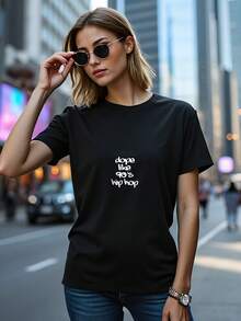 Dope-Like-90's-Hip-Hop-Funky-Urban-Graffiti-T-Shirt - màu đen - Xem 5