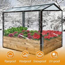8'x10' Clear Tarps Heavy Duty PE Thick Tarpaulin With Metal Grommets, Protects Against Water, UV-Ray, Tear, Cold Weather Resistan For Greenhouse Balcony Garden - 8*10FT - View 6