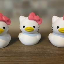 Sanrio 1 Pc Hello Kitty Duck With Pink Sparkle Bow Duck