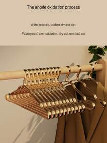 3/5/10pcs Space Aluminum Alloy Hanger Household Clothes Hanger Non-Slip Traceless Clothes Holder Stainless Steel Clothes Hanger Light Luxury Gold Anti-Slip