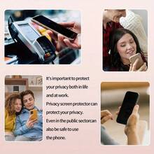 3Pcs Anti-Spy Privacy Tempered Glass Compatible With IPhone 6 7 8 X Xs Xr Max 11 12 13 14 15 16 Pro Max 9H Full Screen Protector Glass Film Waterproof Shockproof Anti-Fall Anti-Fall Scratch Resistant Anti-Fingerprint - Dark Grey - View 5