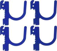 Wall Control 3in Reach U-Hook Accessory "U" Shaped Slotted Metal Pegboard Hook Pegboard And Slotted Tool Board – Blue - Blue - View 1