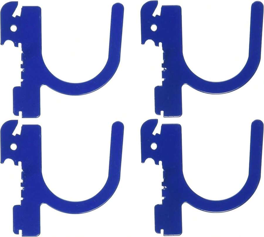 Wall Control 3in Reach U-Hook Accessory "U" Shaped Slotted Metal Pegboard Hook Pegboard And Slotted Tool Board – Blue - Blue - View 1