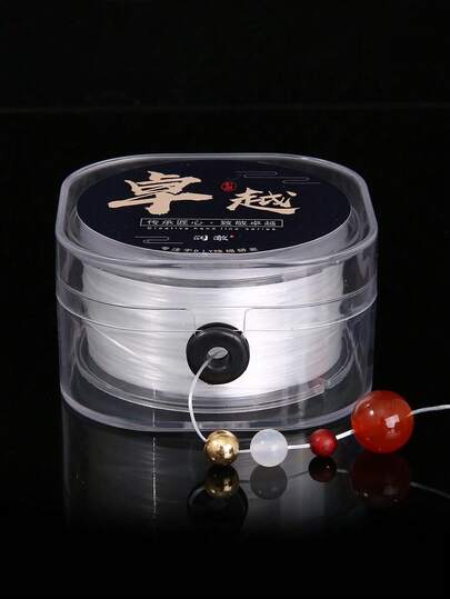 1根水晶弹力绳，扁平氨纶弹力线，弹力线，DIY串珠橡皮筋，手链绳，适用于手链、项链、珠宝制作