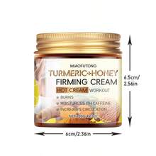 4.23盎司姜黄蜂蜜瘦身霜可以紧致塑身，滋润舒缓肌肤，帮助皮肤血液循环，使皮肤更健康 - 120G/4.23OZ - 查看 10