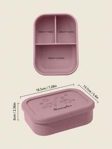 1pc Personalized Customization Name Pattern Silicone Baby Lunch Box Three-Compartment Baby Dinner Plate Custom Baby Tableware Portable Baby Dinner Box, Multi-Functional, Ornamental, Letter, Stylish, Baby Fashion, Colorful, Casual, Cute, Kawaii, Adorable, Unique, Customized, Baby Gifts, Cute Baby, Family, Friends, Daughter, Son, Her, Spring Break,Easy Comfort,Birthday Gift