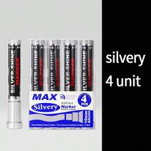 10mm Chisel Tip Large Capacity Metal Tip Markers, 1pc Portable, 4pcs Set, Silver/Gold/White Option, Marker Pens For Advertising, Graffiti, Industrial Use With Smooth Flowing Strokes, Vivid Long-Lasting Colors, Ideal Companion For Artistic Creation, Satisfying Diverse Painting Needs, School Supplies,Back To School