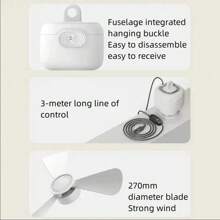 27cm Mini USB Plug-In Desk Fan, High Airflow & Silent, Suitable For Dorm & Camping (Without Battery!)