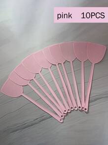 1/6/10 pezzi Accoppatore di mosche in plastica per uso domestico, robusto con manico lungo per zanzare estive, fascia elastica extra ampia con foro per appendere alla parete, spesso per uso manuale