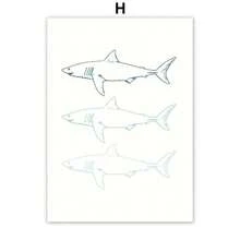 1PC Summer Surf Shark Fish Waves Sun Sea Quote Canvas Painting Nordic Posters And Prints Wall Pictures Room Decor Wall Art Paintings In Living Rooms, Bedrooms, Dining Rooms Optional Frames Modern Posters, Wall Arts, Canvas Paintings, And Reusable Frames