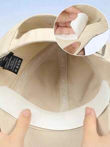 30pcs Disposable Cap Sweatband, Absorbent Cap Pads, Anti-Stain Baseball Cap Stickers Boy Valentine Heart Women's Valentine - Multicolor - View 2