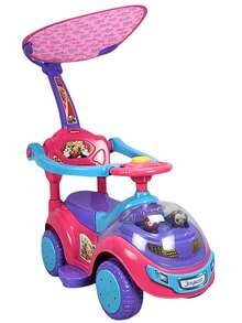 Joykoo Montable Correpasillos para Niños con Luz y Sonido Bastón con Toldo Protector - Rosa - Ver 1