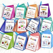 12 Themes Montessori Children's English Word Learning Flashcards, Early English Word Learning Supplies, Home School Classroom English Learning Assistance Tools, Classroom English Learning Supplies - Multicolor - View 3