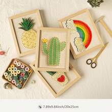 DIY String Art Kit mit Zubehör und Rahmen für Kinder Studenten Erwachsene Anfänger Haus Wanddekorationen einzigartiges Geschenk
