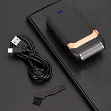 Rechargeable Multi-Function Electric Shaver, Men's Beard Trimmer, Electric Shaver For Men, Pop-Up Trimmer, Ideal For Head And Facial Hair Trimming, With Brush, Home Barbershop For Men, High-Quality Gift Choice