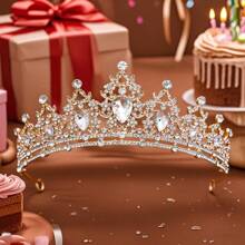 1 Peça Coroa de Rainha e Tiaras, Coroa de Princesa para Mulheres e Meninas, Tiara de Cristal para Noiva Princesa para Casamento e Festa