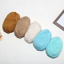 EDCUEBE7 5 件/约 250 克多色手工钩针纱线套件，柔软舒适的针织纱线，多用途用于钩编钱包、衣服、地毯等，适合 DIY 情人节礼物、制作钱包、手提包等。（包装随机） - 彩色 - 查看 24