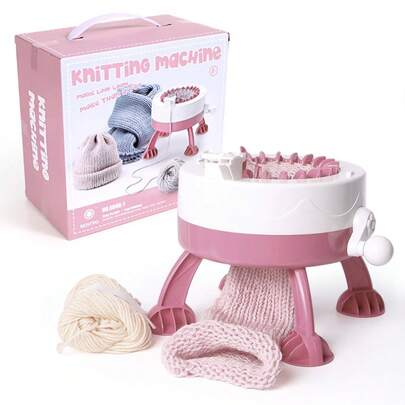 Rotating DIY Knitting Machine - 22 Needles Hand Knitting Board For Adults, Sock, Hat, Scarf, And Interest Gifts, Smart Weaving Loom With Easy-To-Use Design